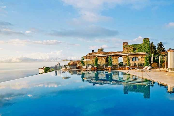 خاص ترین جاهای گردشگری دنیا استخرهایی در دل طبیعت ۳ Belmond Hotel Caruso, Italy