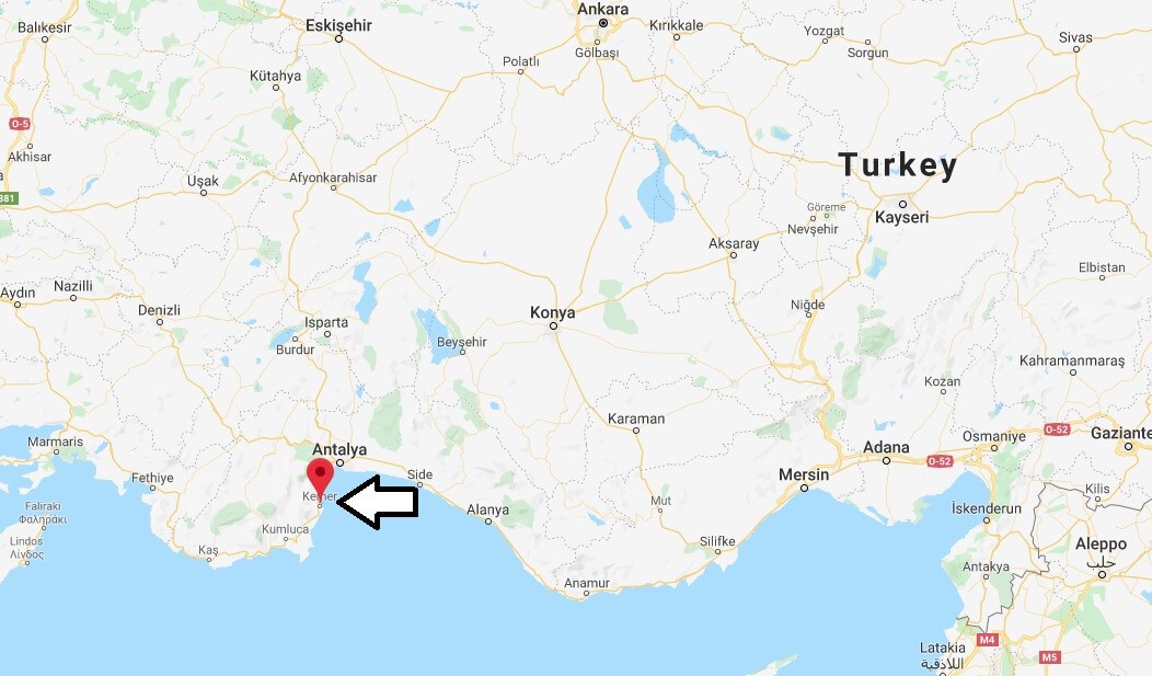 عکس نقشه منطقه کمر در استان آنتالیای ترکیه
